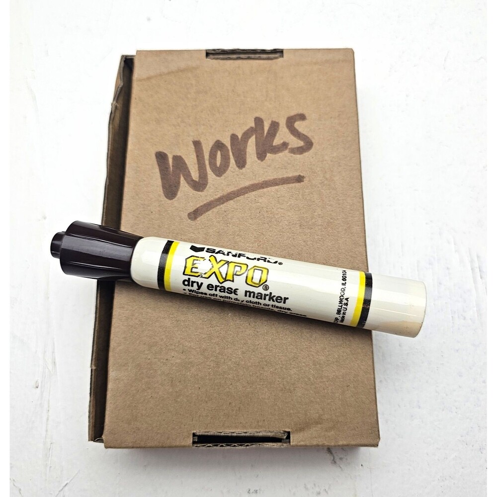 Vintage Sanford Expo Dry Erase Marker Whiteboard Marker Brown Works Stinky